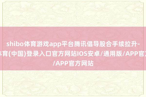shibo体育游戏app平台腾讯倡导股合手续拉升-世博体育(中国)登录入口官方网站IOS安卓/通用版/APP官方网站