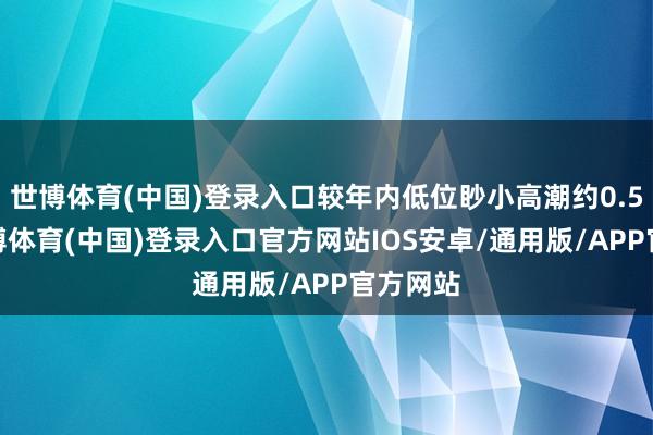 世博体育(中国)登录入口较年内低位眇小高潮约0.59%-世博体育(中国)登录入口官方网站IOS安卓/通用版/APP官方网站
