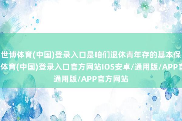 世博体育(中国)登录入口是咱们退休青年存的基本保障-世博体育(中国)登录入口官方网站IOS安卓/通用版/APP官方网站