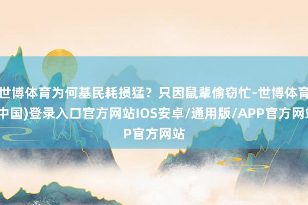 世博体育为何基民耗损猛？只因鼠辈偷窃忙-世博体育(中国)登录入口官方网站IOS安卓/通用版/APP官方网站