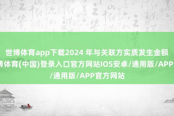 世博体育app下载2024 年与关联方实质发生金额为 3-世博体育(中国)登录入口官方网站IOS安卓/通用版/APP官方网站