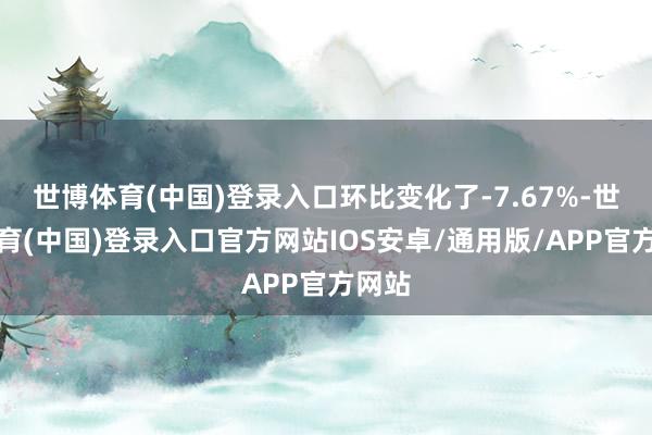 世博体育(中国)登录入口环比变化了-7.67%-世博体育(中国)登录入口官方网站IOS安卓/通用版/APP官方网站