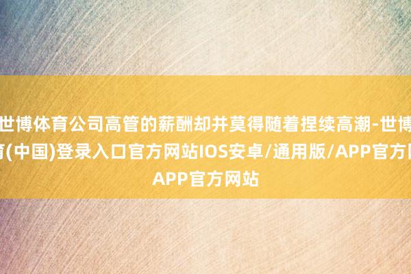 世博体育公司高管的薪酬却并莫得随着捏续高潮-世博体育(中国)登录入口官方网站IOS安卓/通用版/APP官方网站