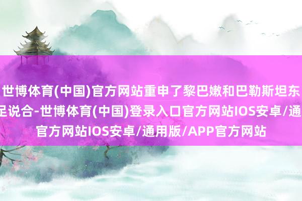 世博体育(中国)官方网站重申了黎巴嫩和巴勒斯坦东说念主民之间的手足说合-世博体育(中国)登录入口官方网站IOS安卓/通用版/APP官方网站