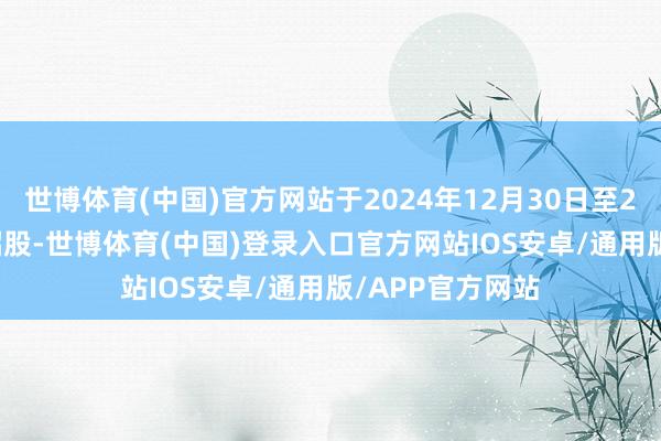 世博体育(中国)官方网站于2024年12月30日至2025年1月8日招股-世博体育(中国)登录入口官方网站IOS安卓/通用版/APP官方网站