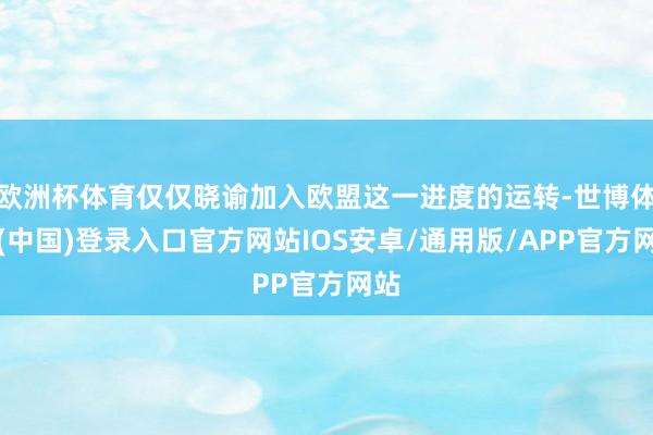 欧洲杯体育仅仅晓谕加入欧盟这一进度的运转-世博体育(中国)登录入口官方网站IOS安卓/通用版/APP官方网站