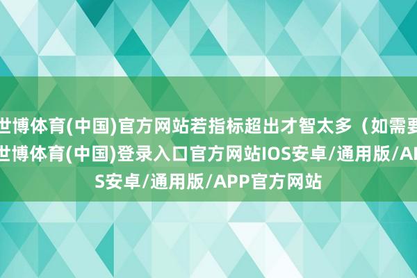世博体育(中国)官方网站若指标超出才智太多（如需要攒 1 年）-世博体育(中国)登录入口官方网站IOS安卓/通用版/APP官方网站