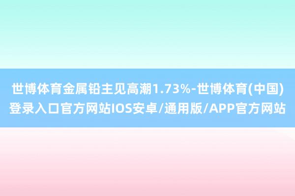世博体育金属铅主见高潮1.73%-世博体育(中国)登录入口官方网站IOS安卓/通用版/APP官方网站